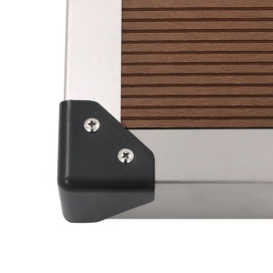 Cădiță de duș de exterior maro 110x62 cm WPC și oțel inoxidabil - Img 6