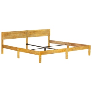 Cadru de pat, 200 cm, lemn masiv de mango - Img 10