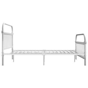 Cadru de pat, alb, 120 x 200 cm, metal - Img 4