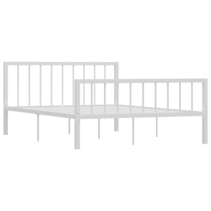 Cadru de pat, alb, 140 x 200 cm, metal - Img 2