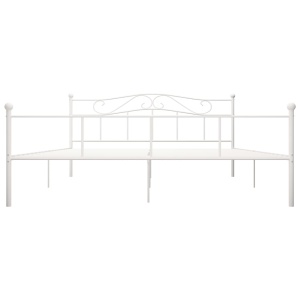 Cadru de pat, alb, 180 x 200 cm, metal - Img 3