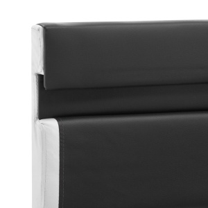 Cadru de pat cu LED, gri, 140 x 200 cm, piele artificială - Img 5