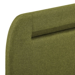 Cadru de pat cu LED-uri, verde, 140 x 200 cm, material textil - Img 5