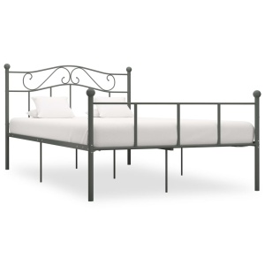 Cadru de pat, gri, 160 x 200 cm, metal