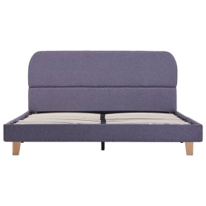 Cadru de pat, gri deschis, 140 x 200 cm, material textil - Img 3