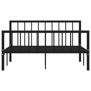 Cadru de pat, negru, 140 x 200 cm, metal - Img 3