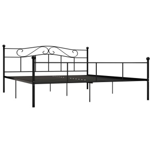 Cadru de pat, negru, 180 x 200 cm, metal - Img 2