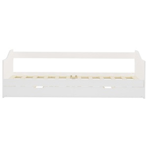 Cadru pat canapea, extensibil, alb, 90 x 200 cm, lemn de pin - Img 4
