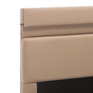 Cadru pat hidraulic cu LED cappuccino 180x200cm piele ecologică - Img 12