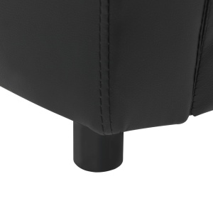 Canapea pentru câini, negru, 67x41x39 cm, piele ecologică - Img 6