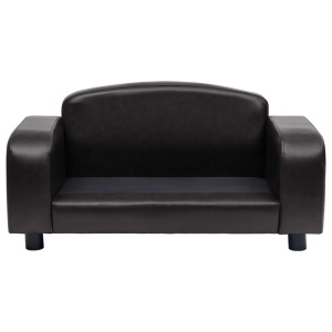 Canapea pentru câini, negru, 80 x 50 x 40 cm, piele ecologică - Img 4