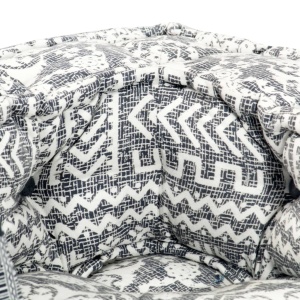 Canapea puf modulară cu 2 locuri, gri deschis, material textil - Img 6