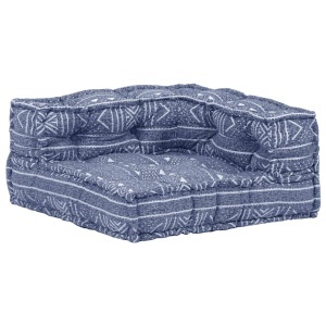 Canapea puf modulară cu 2 locuri, indigo, material textil - Img 10