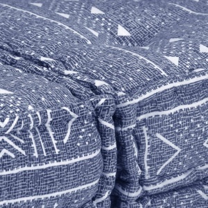 Canapea puf modulară cu 3 locuri, indigo, material textil - Img 2