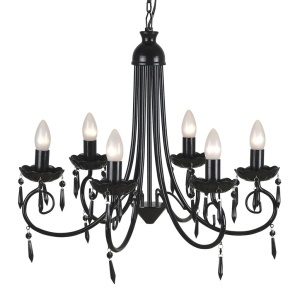 Candelabru elegant cu 6 brațe, Negru