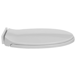 Capac WC cu inchidere silențioasă, gri deschis, oval - Img 5
