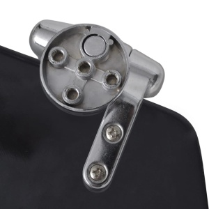 Capac WC cu inchidere silențioasă negru MDF design simplu - Img 6