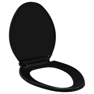 Capac WC inchidere silențioasă, eliberare rapidă, negru - Img 2