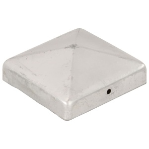Capace stâlpi de gard piramidă 6 buc. metal galvanizat 91x91 mm - Img 3