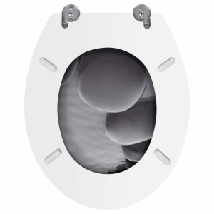 Capace WC, 2 buc., MDF, model pietre - Img 2