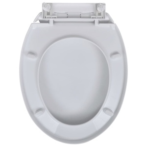 Capace WC cu inchidere silențioasă, 2 buc., alb, plastic