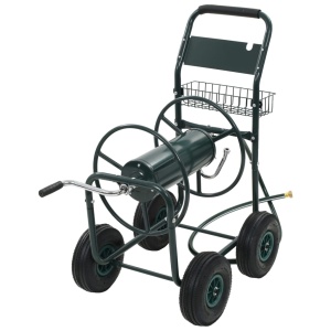 Cărucior pentru furtun de grădină cu racord 1/2", 75 m, oțel