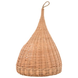 Casă pentru pisici cu pernă, 40x60 cm, salcie naturală, teepee - Img 8