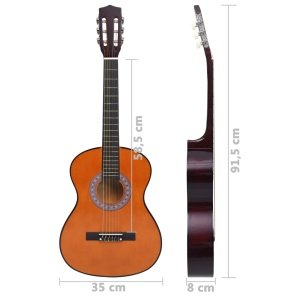 Chitară clasică incepători și copii, 3/4 36", lemn de tei - Img 6