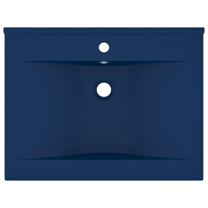 Chiuvetă baie lux orificiu robinet albastru 60x46 cm ceramică - Img 3
