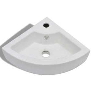Chiuvetă cu preaplin, alb, 45 x 32 x 12,5 cm - Img 3