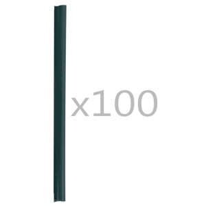 Cleme fixare fâșii de gard, 100 buc., verde, PVC - Img 2