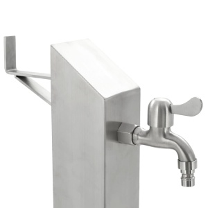 Coloană de apă pentru grădină, 95 cm, oțel inoxidabil, pătrat - Img 8