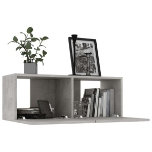 Comodă TV, gri beton, 80 x 30 x 30 cm, PAL - Img 3
