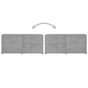 Comodă TV, gri beton, 80 x 34 x 36 cm, PAL - Img 10