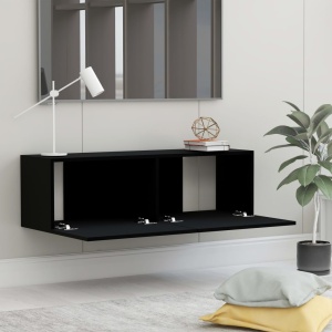 Comodă TV, negru, 100 x 30 x 30 cm, PAL - Img 4