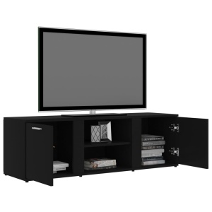 Comodă TV, negru, 120 x 34 x 37 cm, PAL - Img 8