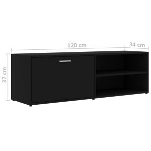 Comodă TV, negru, 120 x 34 x 37 cm, PAL - Img 9