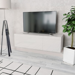 Comodă TV, PAL 120 x 40 x 34 cm Alb foarte lucios