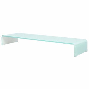Comodă TV/Suport monitor, sticlă transparentă, 100 x 30 x 13 cm