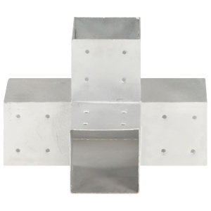Conectori grindă, formă X, 4 buc, 101x101 mm, metal galvanizat - Img 4