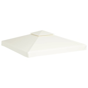 Copertină de rezervă acoperiș foișor, alb crem, 3x3 m, 310 g/m² - Img 3