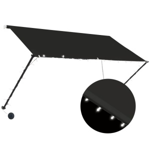 Copertină retractabilă cu LED, antracit, 250 x 150 cm - Img 2