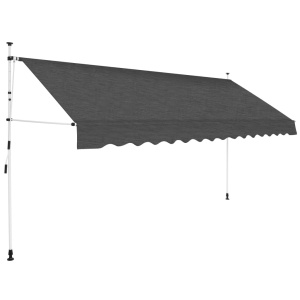 Copertină retractabilă manual, antracit, 350 cm