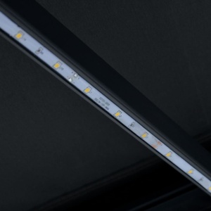 Copertină retractabilă manual cu LED, antracit, 300 x 250 cm - Img 2