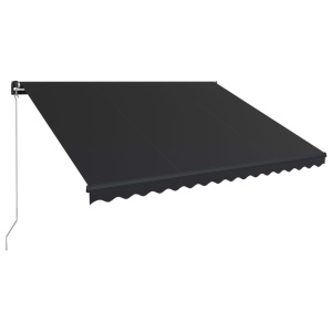 Copertină retractabilă manual cu LED, antracit, 450 x 300 cm - Img 3