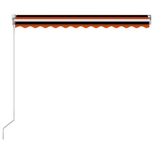 Copertină retractabilă manual, portocaliu și maro, 300x250 cm - Img 7