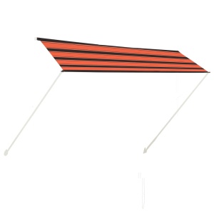 Copertină retractabilă, portocaliu și maro, 300 x 150 cm - Img 2