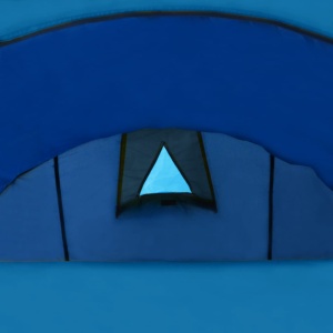 Cort camping 4 persoane, Bleumarin/Galben - Img 2