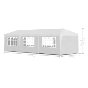 Cort de petrecere, alb, 3 x 9 m - Img 5