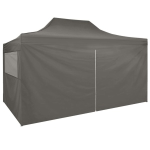 Cort de petrecere pliabil cu 4 pereți, antracit, 3 x 4 m, oțel - Img 4